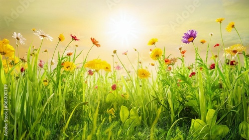 meadow with flowers