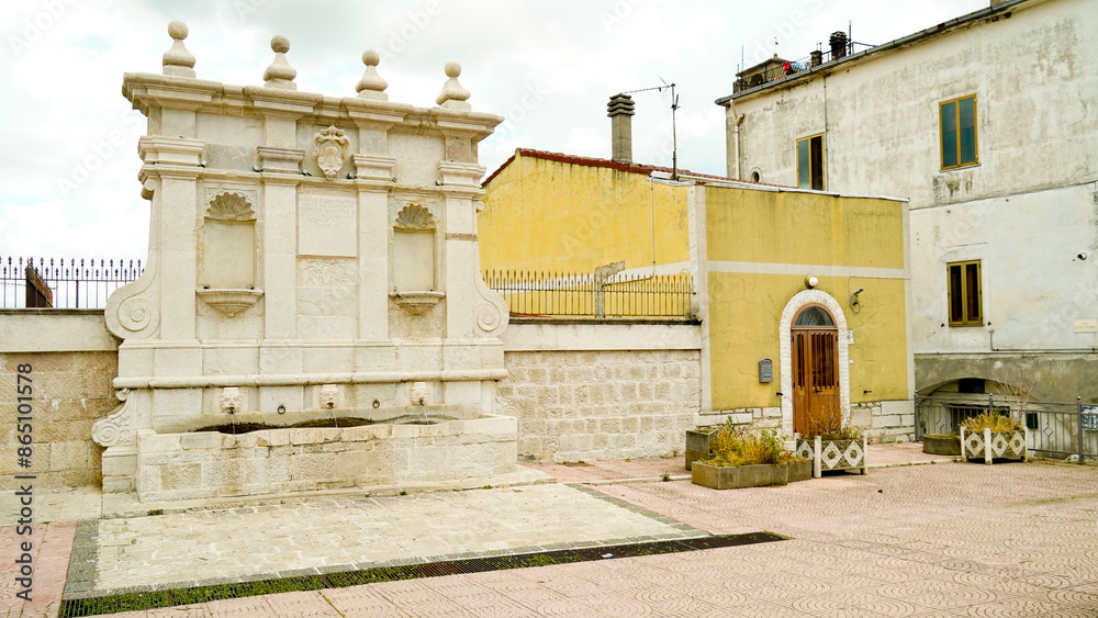 Fototapeta premium Borgo di Barile, nella regione di Volture dove si produce il rinomato vino Aglianico. Provincia di Potenza. Basilicata Italy