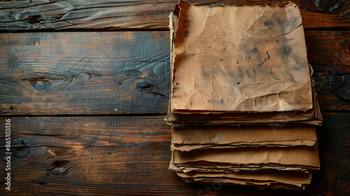 stack of paper on table