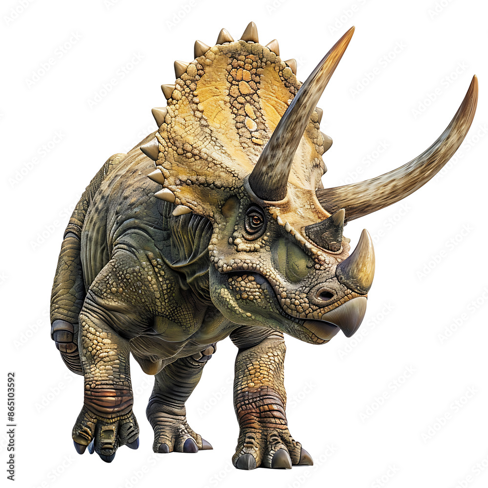 Fototapeta premium Triceratops, on transparent background. 