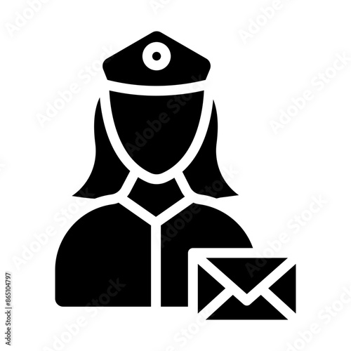 Post Women Vector Glyph Icon design