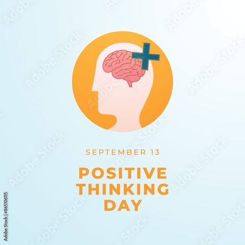 vector graphic of Positive Thinking Day ideal for Positive Thinking Day celebration.