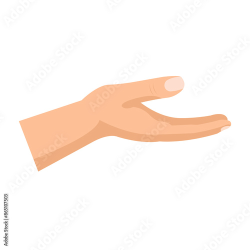 Care or support hand gesture clip art, holding or protect hand sign clipart, cupped hand gesture vector illustration, sharing and caring image
