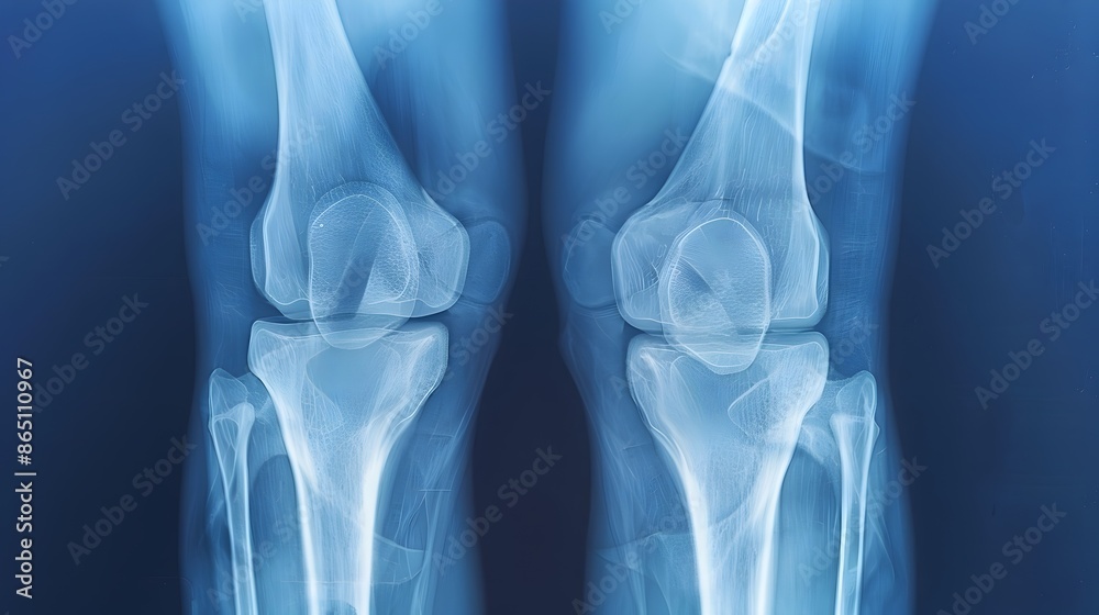 Detailed X ray Image of Knee Joint Showcasing Medical Diagnostic Detailed X ray Image of Knee Joint Showcasing Medical Diagnostic