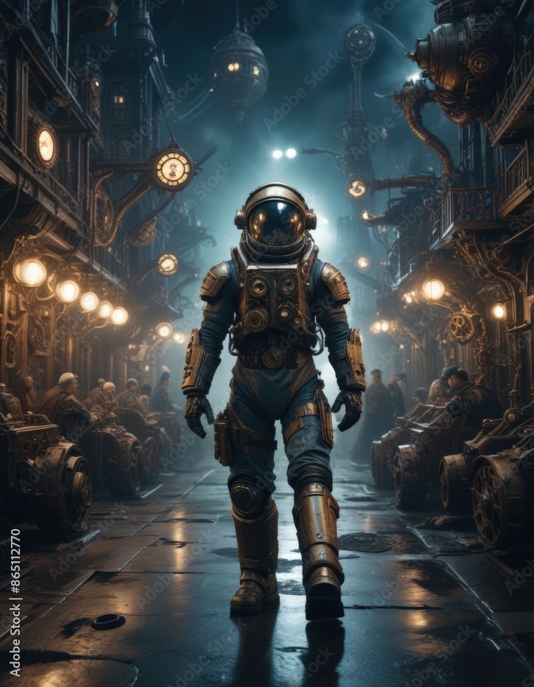 Fototapeta premium Closeup portrait of an Astronaut 