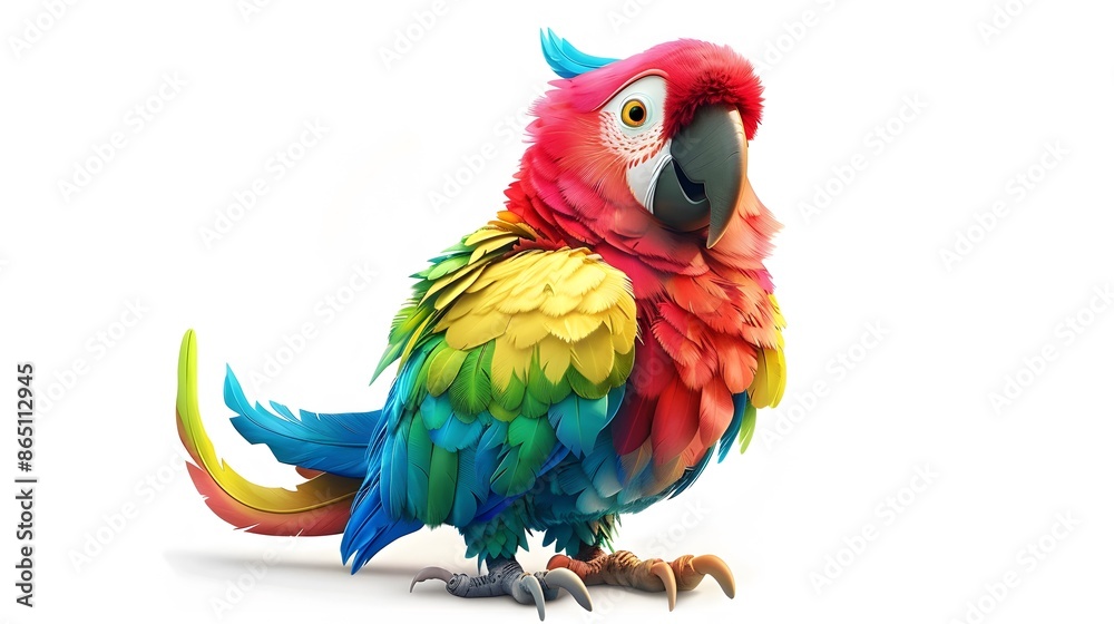 tropical parrot cartoon. tropical parrot cartoon.
