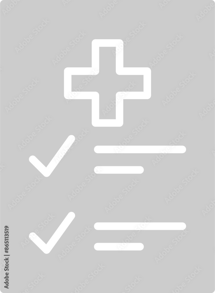 Fototapeta premium Medical Examination List Vector Icon