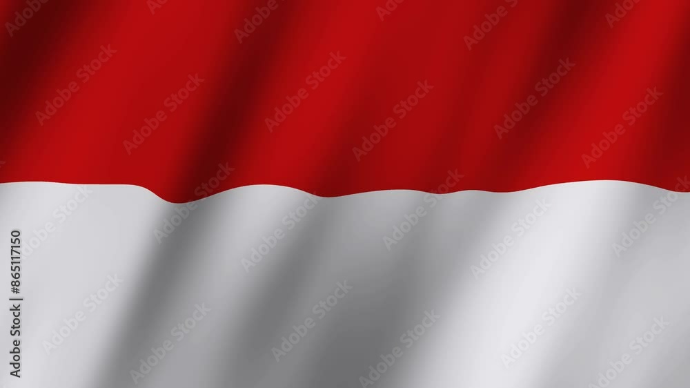 Pride of the Principality Monaco Flag Waving in the Wind Pride of the Principality Monaco Flag Waving in the Wind