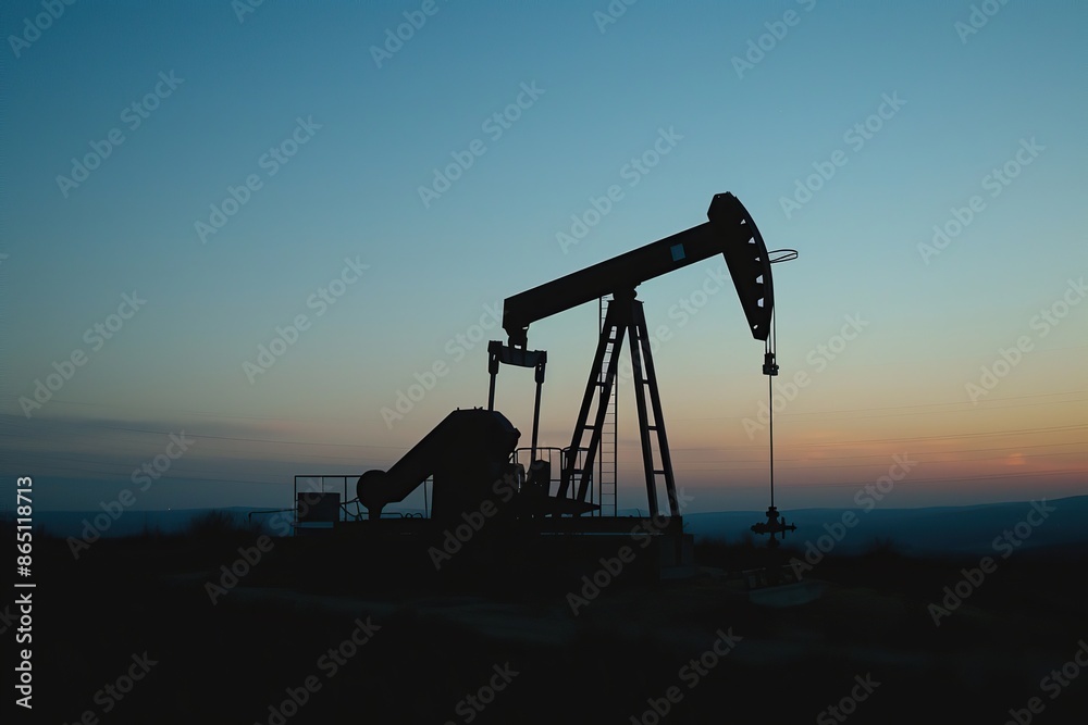 Working Pumpjack on sunset dusk. Oil refinery, chemical and petrochemical plant. Pump jack silhouette. Oil extraction concepts. Petroleum equipment. Business commercial trade fuel. Oil pumps and rig Working Pumpjack on sunset dusk. Oil refinery, chemical and petrochemical plant. Pump jack silhouette. Oil extraction concepts. Petroleum equipment. Business commercial trade fuel. Oil pumps and rig