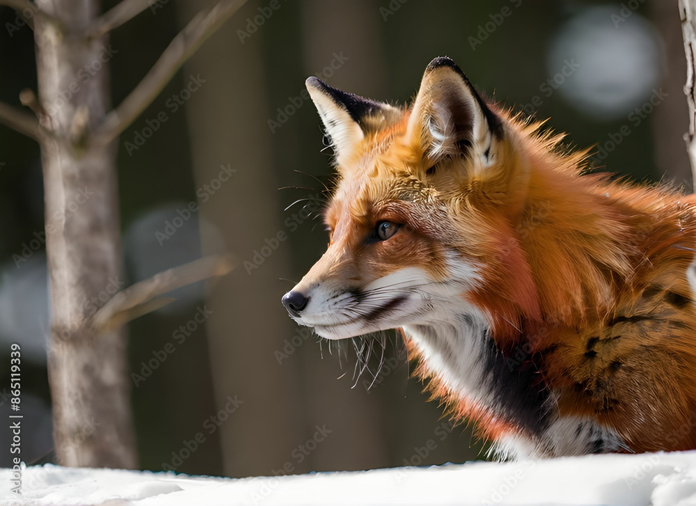 Obraz premium 붉은여우 generative ai