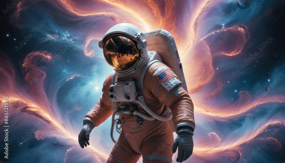 Fototapeta premium Closeup portrait of an Astronaut