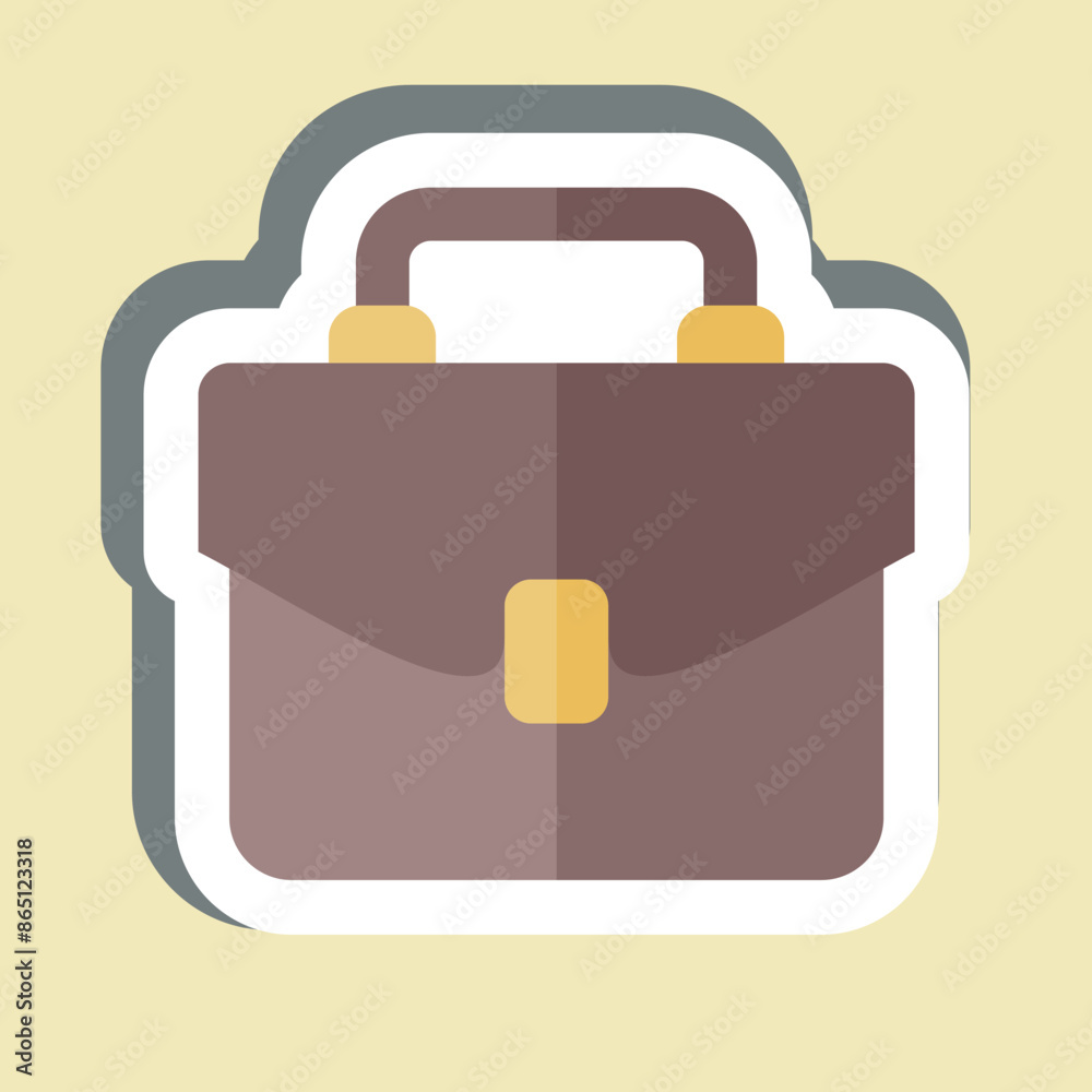 Sticker Office Bag. related to Office symbol. simple design illustration Sticker Office Bag. related to Office symbol. simple design illustration