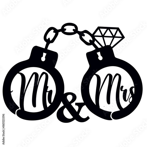 handcuff love mr and mrs wedding diamond  forever an always