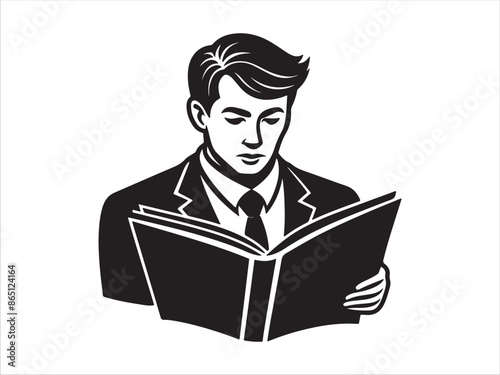 Magazine silhouette design vector art AI Technology 