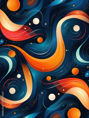 Abstract Neon Swirls Design © RGShirtWorks 
