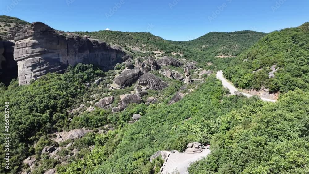 Spring Panoramic view of Meteora Monasteries, Thessaly, Greece Spring Panoramic view of Meteora Monasteries, Thessaly, Greece
