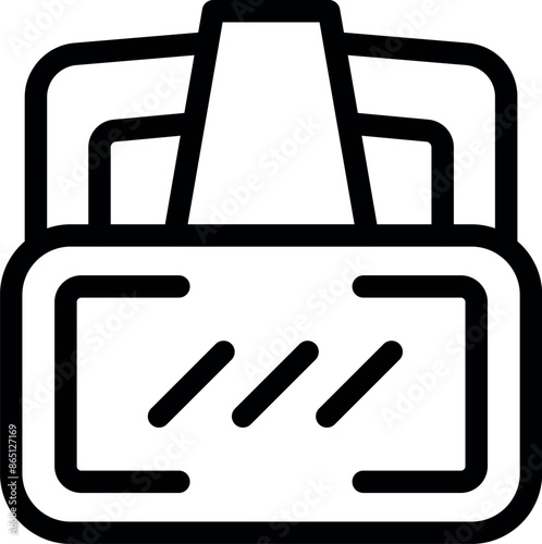 Bold black outline icon representing a vr headset, highlighting its role in creating immersive digital environments