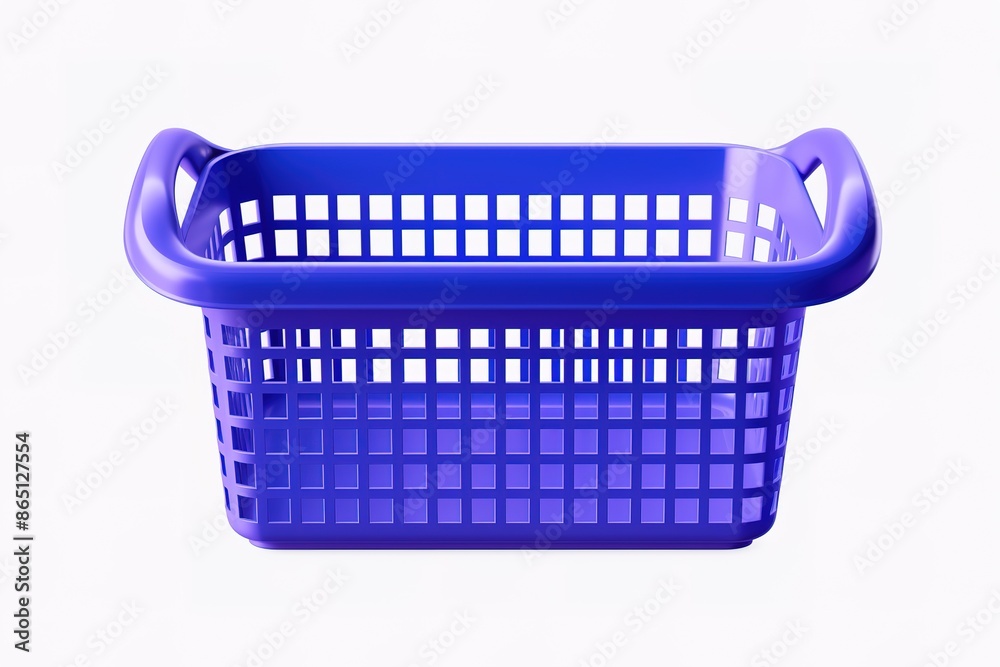 Fototapeta premium Plastic basket empty on a white background