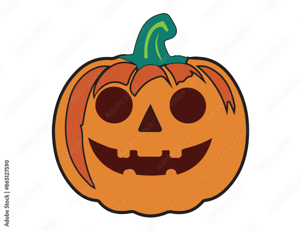 Pumpkin set. Orange pumpkin with smile for your design for the holiday Halloween. Vector illustration. Pumpkin set. Orange pumpkin with smile for your design for the holiday Halloween. Vector illustration.