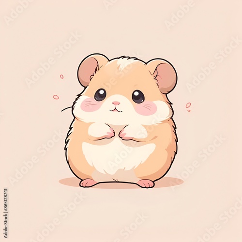 cute kawaii hamster cartoon photo