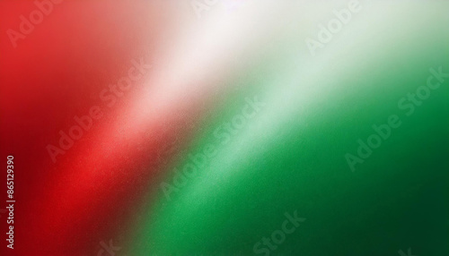 Italian flag colors, texture with gradient and grain, abstract background banner for product presentation with copy space, red white green