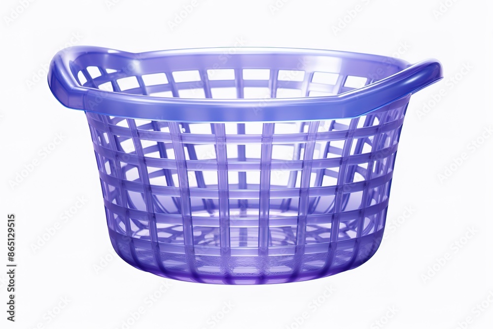 Plastic basket empty on a white background Plastic basket empty on a white background