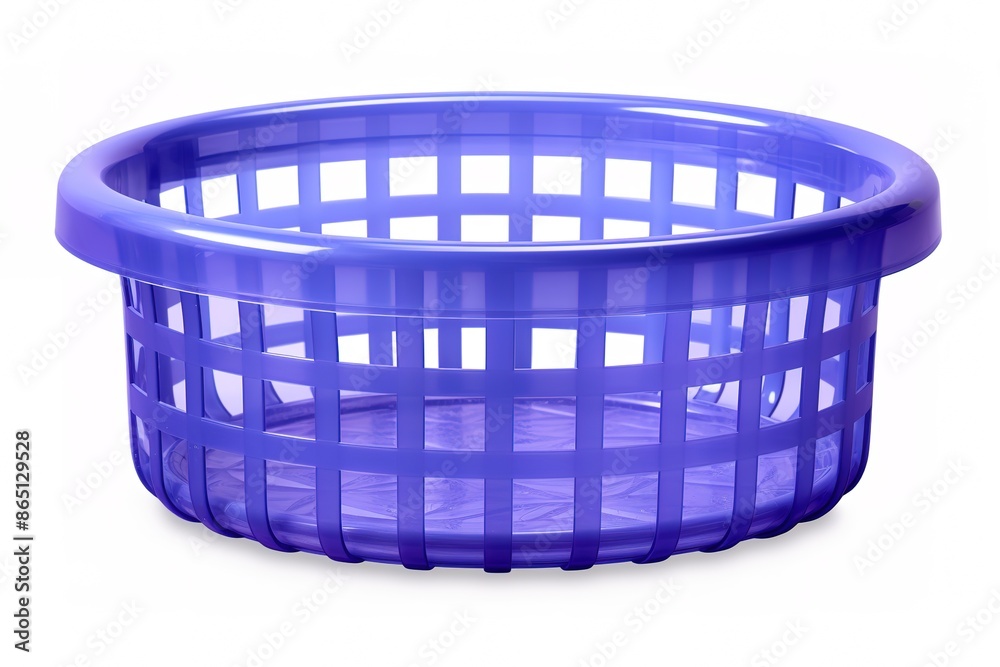 Plastic basket empty on a white background Plastic basket empty on a white background