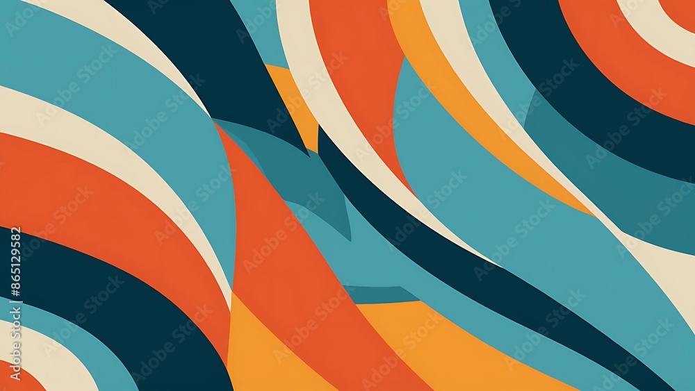 Obraz premium horizontal colorful abstract wave background Wallpaper