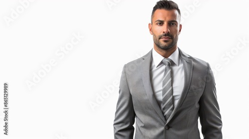 The confident businessman in suit