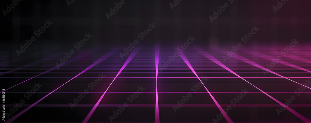 Retro style background. Purple lines form squares on dark background. Retro style background. Purple lines form squares on dark background.