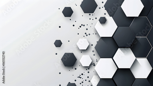 background with white and black hexagons