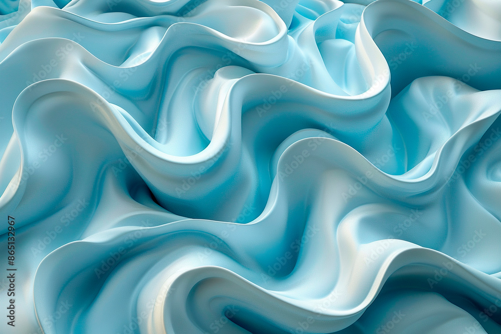 Fondo abstracto de suaves formas turquesas Fondo abstracto de suaves formas turquesas