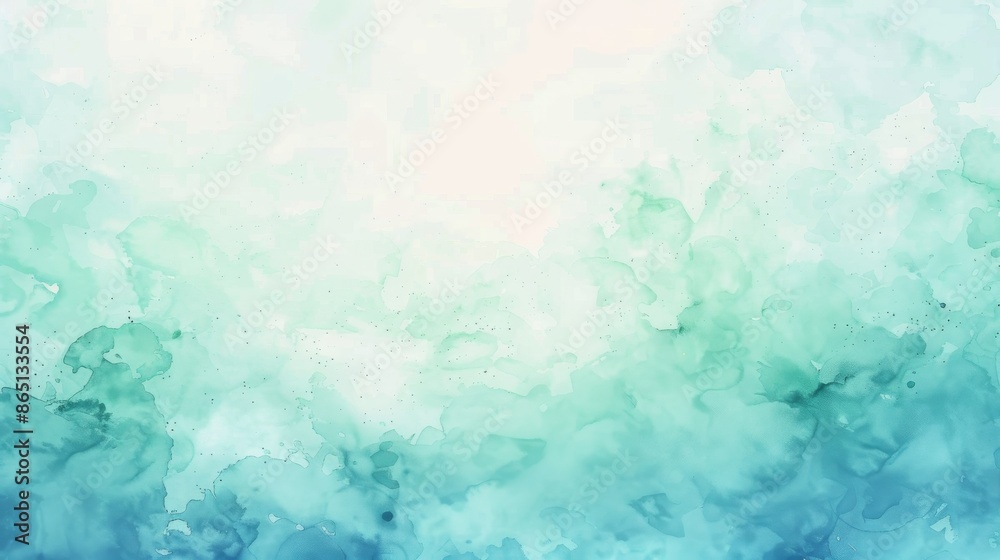Soft blue and green watercolor washes create a calming background. Soft blue and green watercolor washes create a calming background.