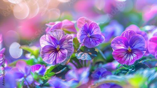 Blooming Beauty Vibrant Edible Flowers Thriving under FullSpectrum Grow Lights in Urban Farm