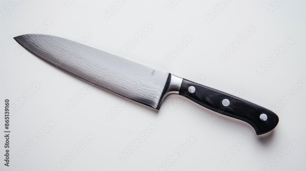 Cooking Utensil Single Knife on a White Background Cooking Utensil Single Knife on a White Background