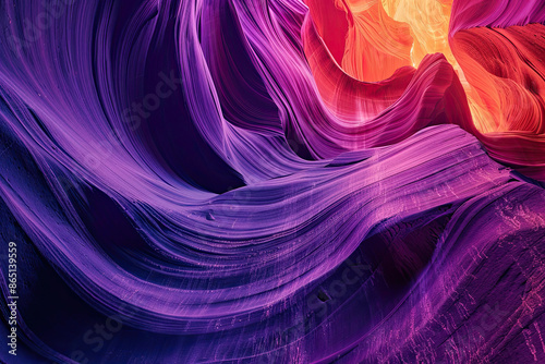 Vibrant Antelope Canyon Wall with Dramatic Lighting and Colors