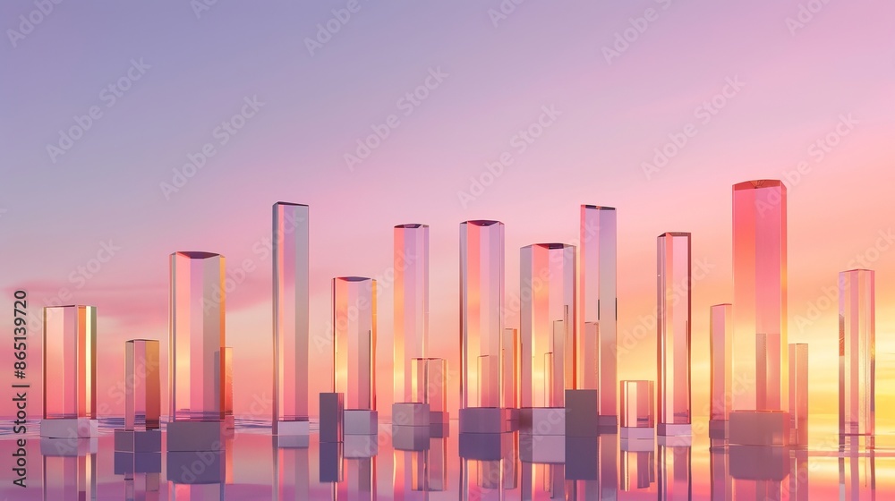 Radiant Beauty Skincare Bottles Silhouetted Against Sunrise Skyline Radiant Beauty Skincare Bottles Silhouetted Against Sunrise Skyline