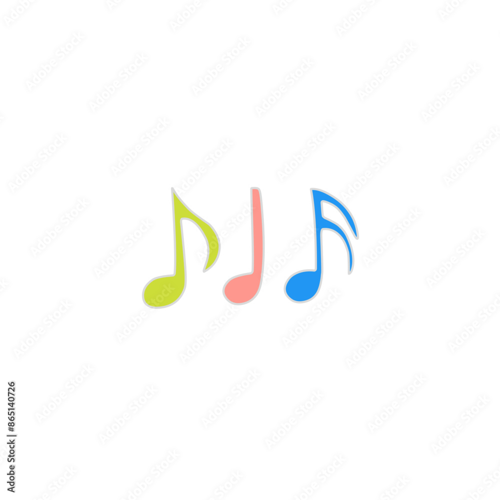 Fototapeta premium music note doodle element