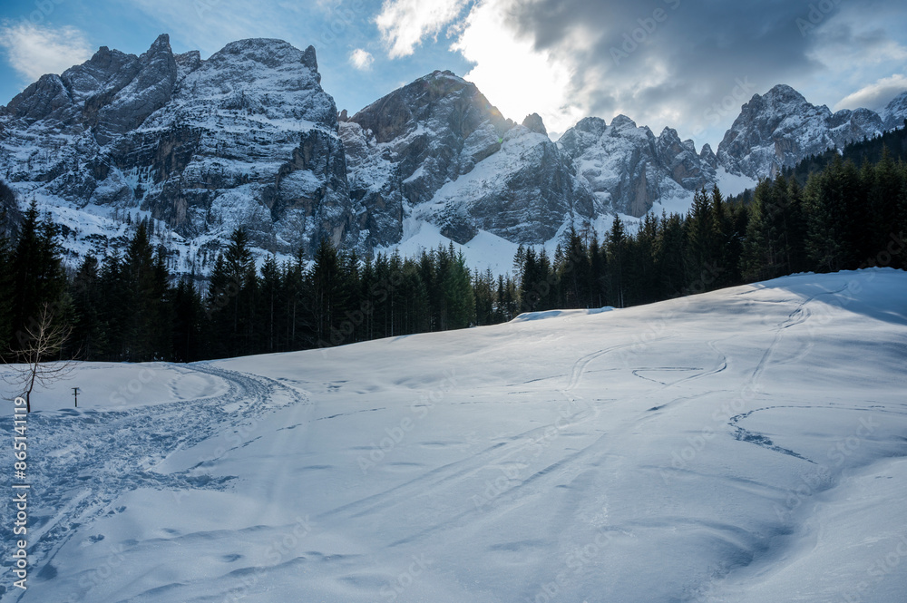 The wild Riofreddo Valley nestled in the Julian Alps. The wild Riofreddo Valley nestled in the Julian Alps.