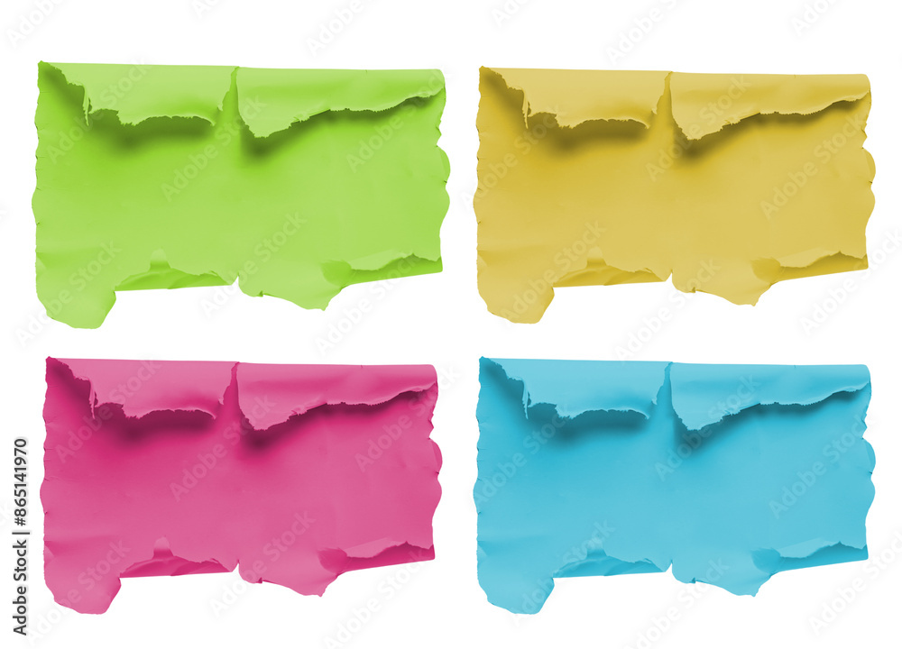 Folded note paper set Mock up an educational model on a transparent background. Folded note paper set Mock up an educational model on a transparent background.