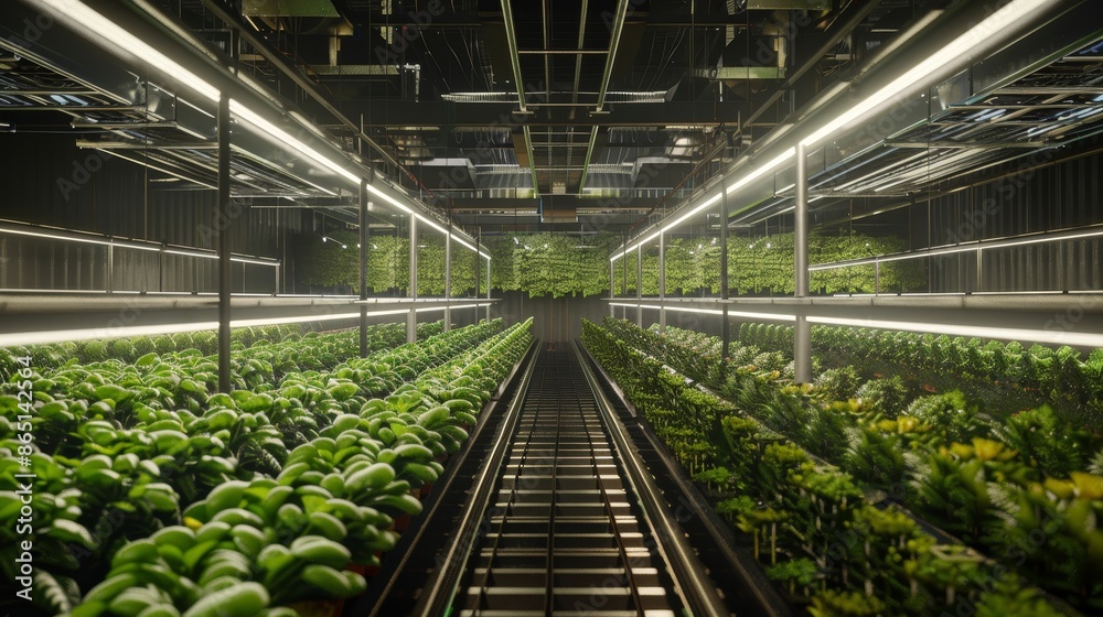 Growth Illuminated Aerial Perspective of Indoor Farming Innovation Growth Illuminated Aerial Perspective of Indoor Farming Innovation