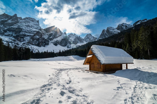 The wild Riofreddo Valley nestled in the Julian Alps. photo