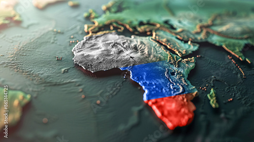 The reach of Russian influence in Africa: understanding political, economic, and military impacts with a visual representation of Africa in Russian flag colors