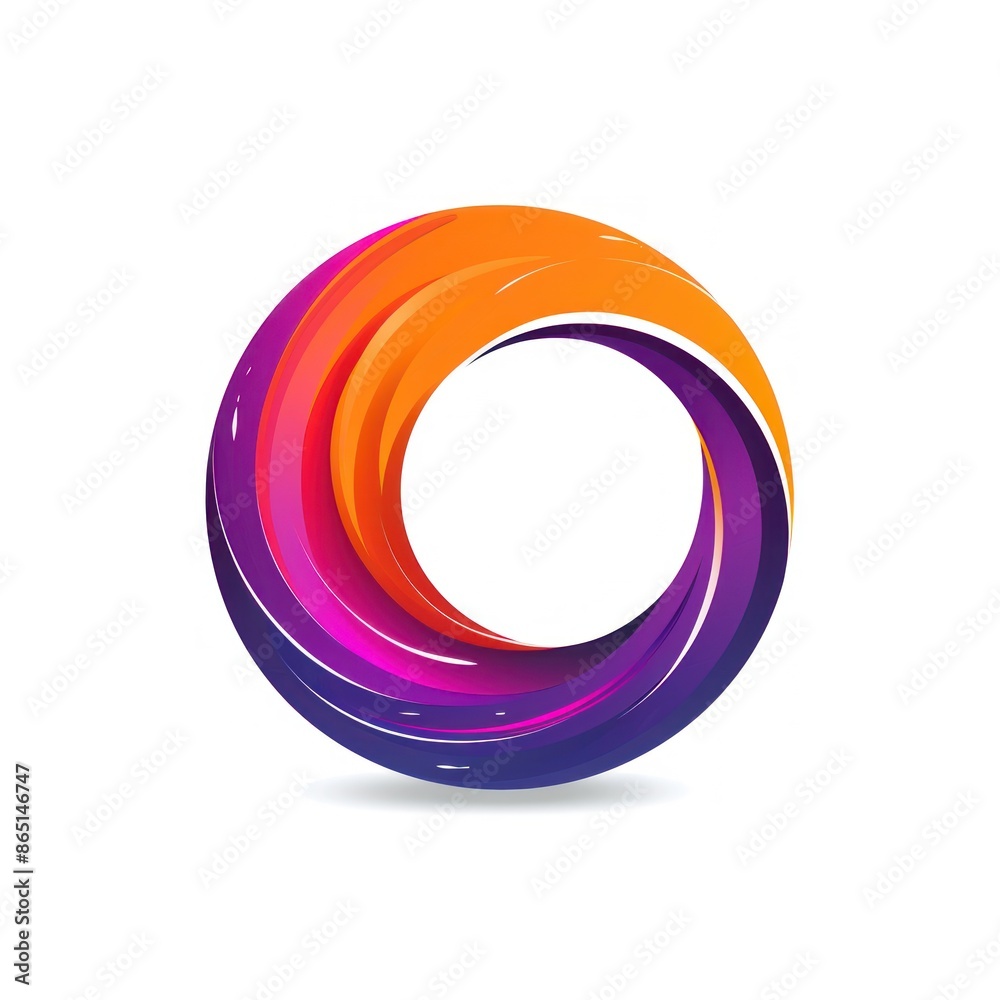 Abstract Swirling Circle Logo Design Abstract Swirling Circle Logo Design