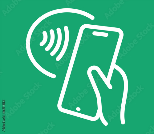 Mobile tap vector outline icon