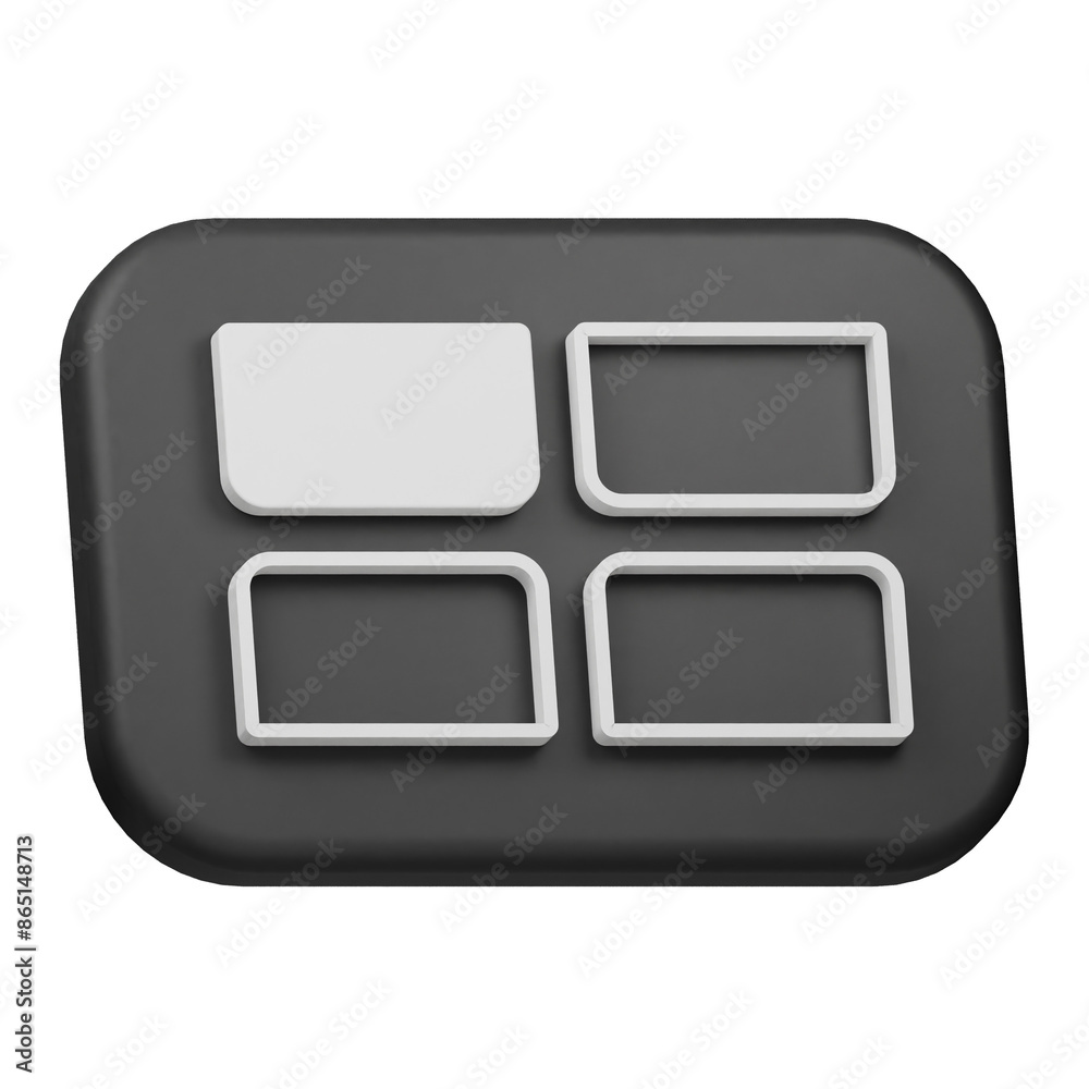 grid 3d icon isolated on the transparent background grid 3d icon isolated on the transparent background