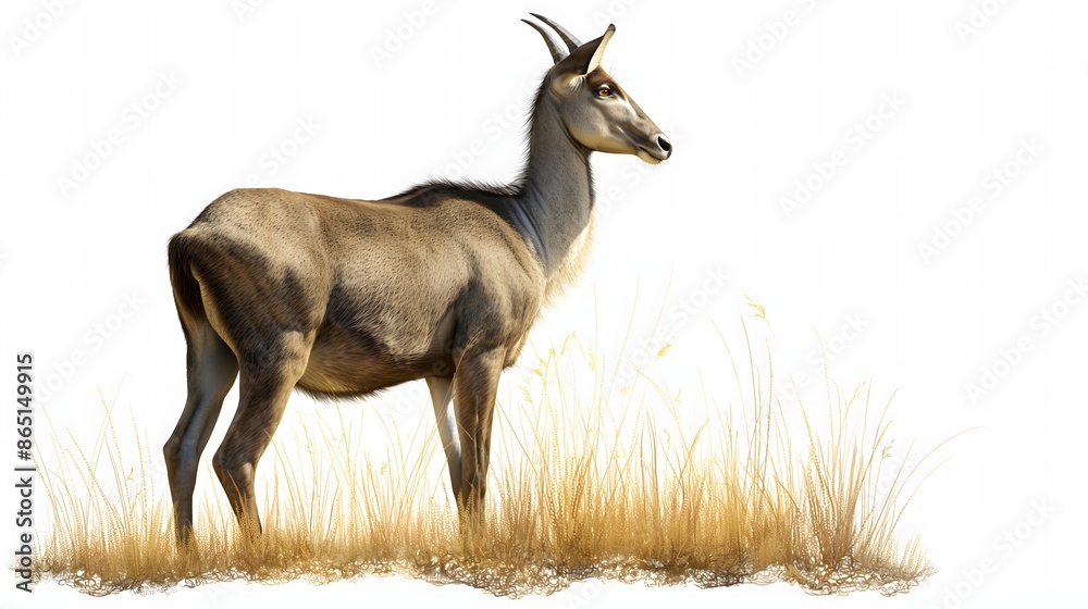 1. Create a detailed digital illustration of a Nilgai in full-body view, meticulously isolated on a transparent background. Ensure the image is free from text, logos, or distractions, optimized for 1. Create a detailed digital illustration of a Nilgai in full-body view, meticulously isolated on a transparent background. Ensure the image is free from text, logos, or distractions, optimized for
