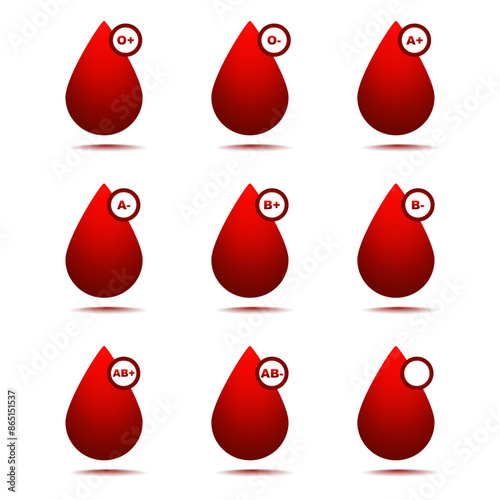 blood icon. human blood groups, signs and symbols. medicine day donor element. Vector illustration