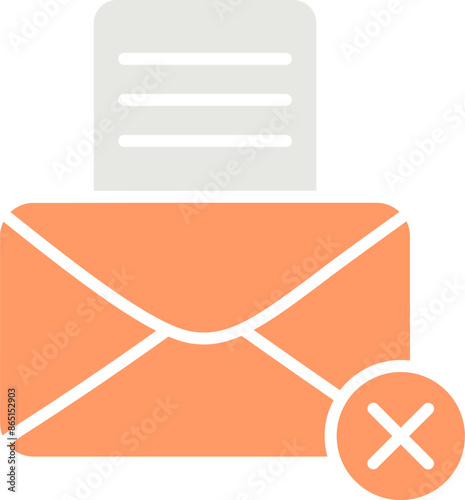 Rejection Of A Letter Vector Icon
