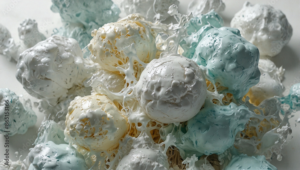 Colorful Crumpled Paper Balls on White Background Colorful Crumpled Paper Balls on White Background